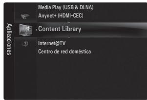 SAMSUNG UN46B8500XF - Uso del menú de la biblioteca de contenidos - 1