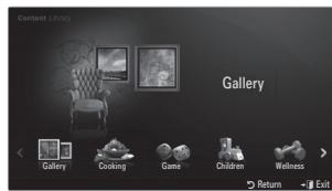 SAMSUNG UN46B8500XF - Using the Content Library Menu - 2