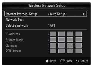 SAMSUNG UN46B8500XF - Wireless Network Setup-Auto Setup - 1