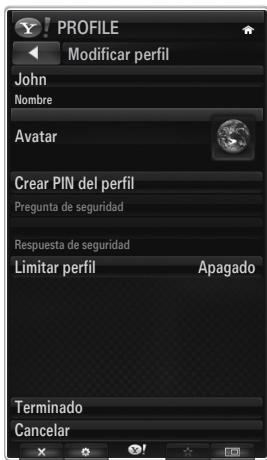 SAMSUNG UN46B8500XF - Uso del widget de un perfil - 2