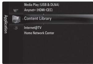SAMSUNG UN46B8500XF - Using the Content Library Menu - 1