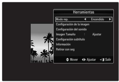 SAMSUNG UN46B8500XF - Menús de opciones de la reproducción de películas - 1