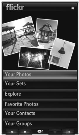 SAMSUNG UN46B8500XF - Using the Yahoo!® Flickr Widget - 1