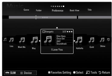 SAMSUNG UN46B8500XF - Sorting the Music List - 1