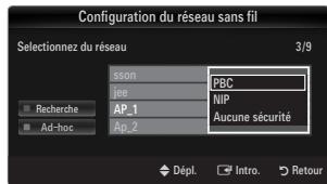 SAMSUNG UN46B8500XF - Branchement WPS (configuration Wi-Fi protégée) - 5