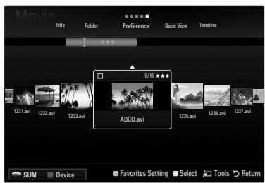 SAMSUNG UN46B8500XF - Sorting the Movie List - 1