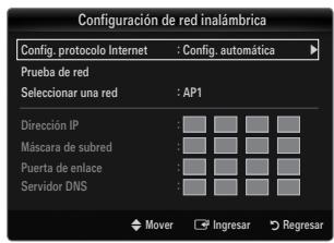 SAMSUNG UN46B8500XF - Configuración de red inalámbrica-Config. automática - 1