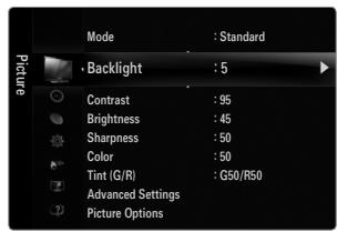 SAMSUNG UN46B8500XF - ☐ Operating the OSD (On Screen Display) - 4