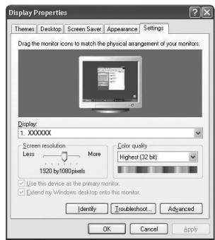 SAMSUNG UN46B8500XF - Configuración del software del PC (basado en Windows XP) - 1