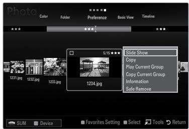 SAMSUNG UN46B8500XF - Viewing a Slide Show - 1