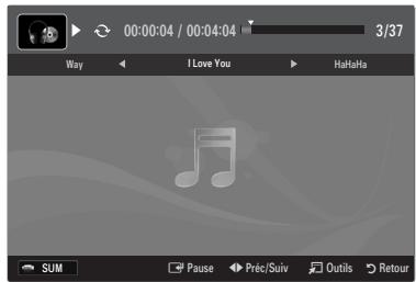 SAMSUNG UN46B8500XF - Lecture d'un fichier musical - 1
