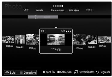 SAMSUNG UN46B8500XF - Clasificación de la lista de fotos - 1