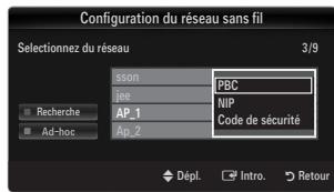 SAMSUNG UN46B8500XF - Branchement WPS (configuration Wi-Fi protégée) - 1