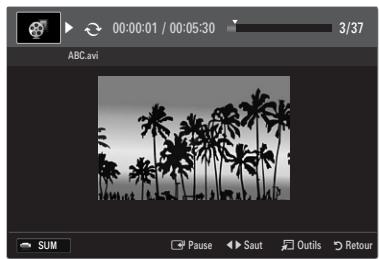 SAMSUNG UN46B8500XF - Lecture d'un fichier film - 1