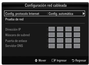 SAMSUNG UN46B8500XF - Configuración red cableada-Config. automática - 1