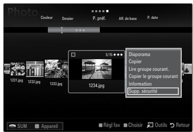 SAMSUNG UN46B8500XF - Retrait sûr d'un dispositif de mémoire USB - 1