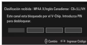 SAMSUNG UN46B8500XF - Cómo reiniciar el televisor cuando el V-Chip bloquea un canal (Escape de emergencia) - 1