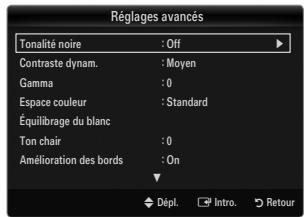 SAMSUNG UN46B8500XF - Tonalité noire → Off / Foncé / Plus foncé / Le plus foncé - 3