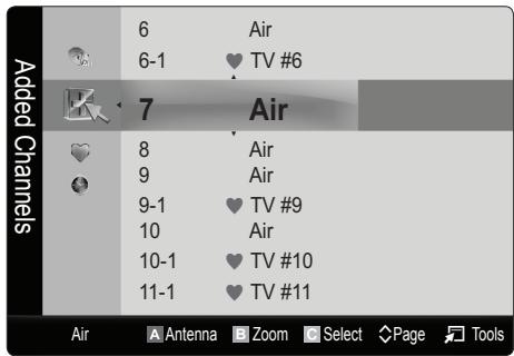 Added Channels 6 Air 6-1 ♥ TV #6 7 Air 8 Air 9 Air 9-1 ♥ TV #9 10 Air 10-1 ♥ TV #10 11-1 ♥ TV #11 Air Antenna Zoom Select Page Tools