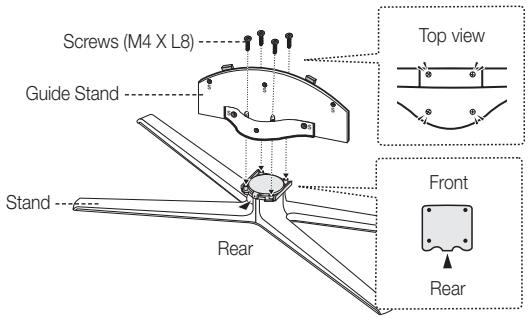 Screws (M4 X L8) Guide Stand Stand Rear Top view Front Rear