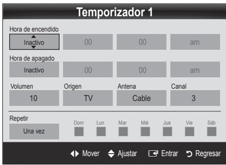 SAMSUNG UN46C9000 - Activación y desactivación del temporizador - 2