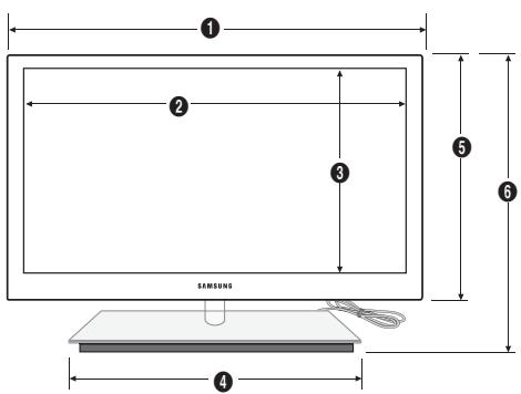 SAMSUNG UN46C9000 - Dimensions - 1