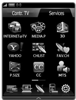 SAMSUNG UN46C9000 - Appuyez sur la touche Navigation ou Menu. 4 Appuyez sur Services. - 2