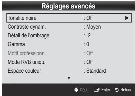 SAMSUNG UN46C9000 - Réglages avances - 3
