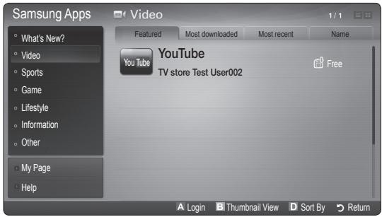 SAMSUNG UN55C6400RF - Samsung Apps - 1