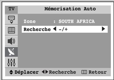 SAMSUNG WS-32Z30HE - Mémorisation automatique des canaux - 3