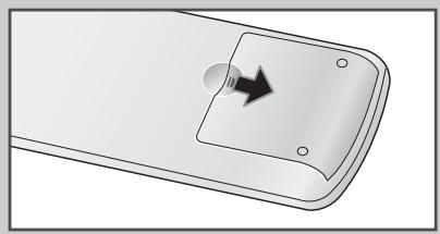 SAMSUNG WS-32Z30HE - Insertion des piles dans la télécommande - 1
