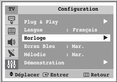 SAMSUNG WS-32Z30HE - Réglage et affichage de l'heure actuelle - 2