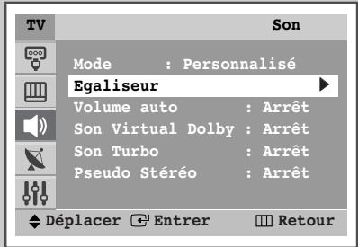 SAMSUNG WS-32Z30HE - Réglage des paramètres du son - 1