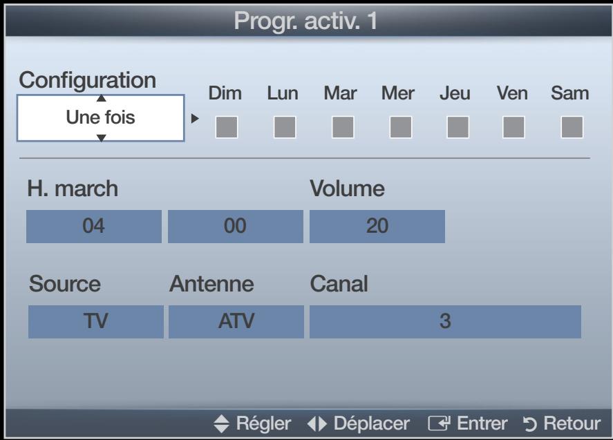 SAMSUNG UE19D4003BW - Réglage de la minuterie de mise en marche / arrêt - 3