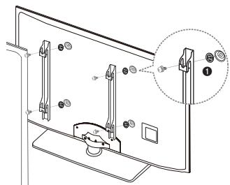 Diagram of a device with labeled components and an inset showing a close-up view of a wall-mounted device.