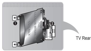 SAMSUNG UE37D6530WS - Attaching the CI Card Adapter - 3