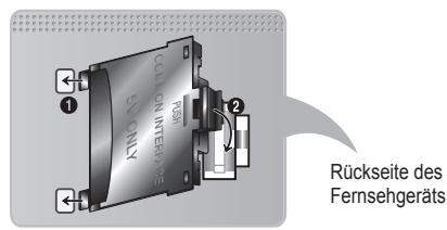SAMSUNG UE37D6530WS - Befestigen des CI-Kartenadapters - 2