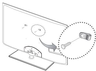 SAMSUNG UE37D6530WS - So verhindern Sie, dass das Fernsehgerät umkippt - 1