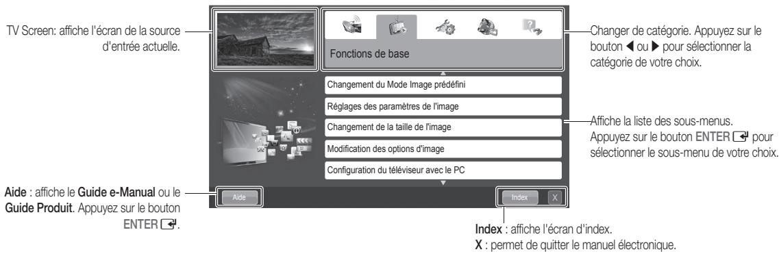 SAMSUNG UE37D6530WS - Consultation du manuel électronique - 2