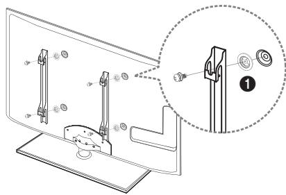 SAMSUNG UE37D6530WS - Vorbereiten für den Einbau der Wandhalterung - 2