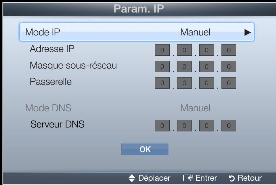 SAMSUNG UE40D5000 - Procédure de configuration manuelle - 1