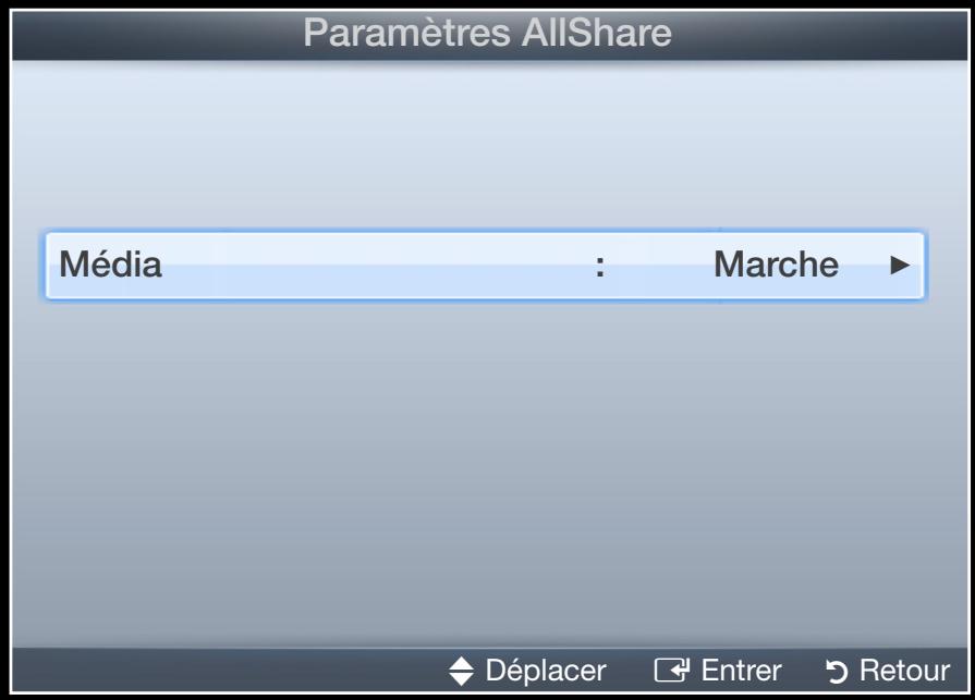 SAMSUNG UE40D5000 - Paramètres AllShare - 1