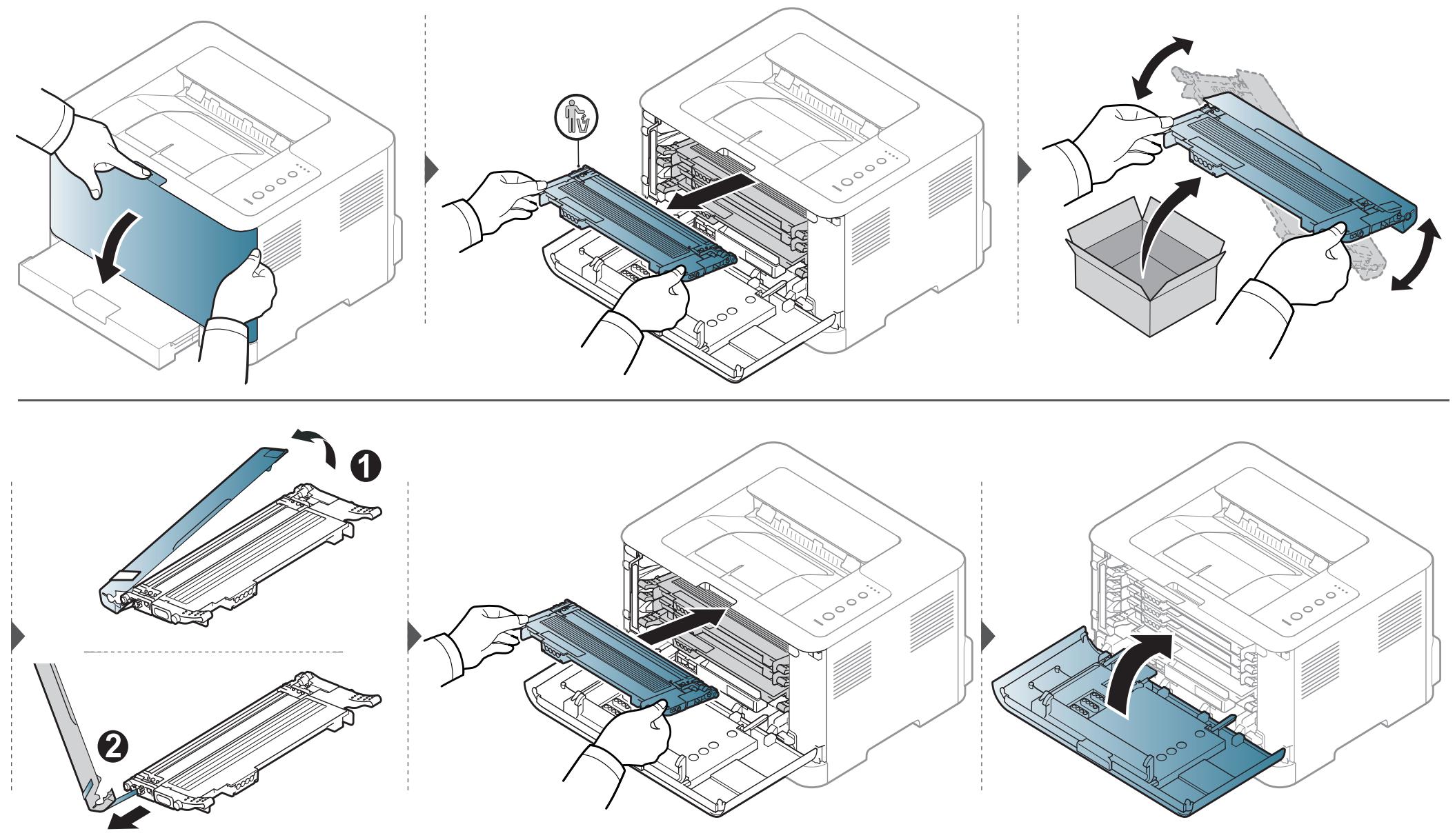 SAMSUNG CLP-360 - Remplacement de la cartouche de toner - 1