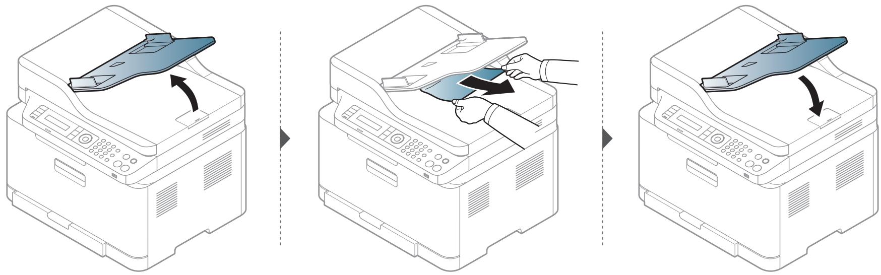 SAMSUNG CLX-3305FN - Papierstau (Original) in Scanner-Ausgabebereich - 2