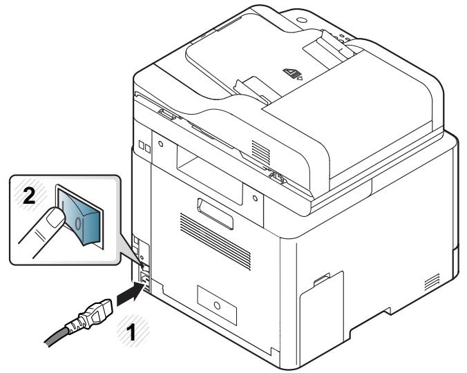 SAMSUNG CLX-6260FW - Einschalten des Geräts - 2