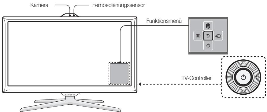 SAMSUNG UE-40ES7000 - Verwenden des TV-Controllers (Tasten) - 1