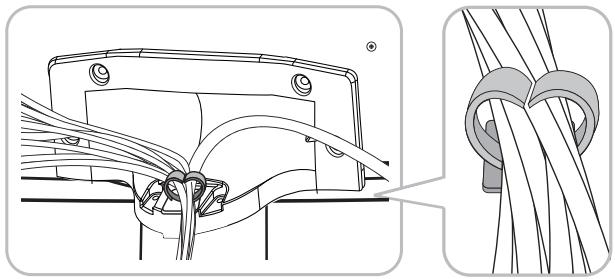 SAMSUNG UE-55ES6300 - Montieren des Kabelhalters für den Standfuß - 2