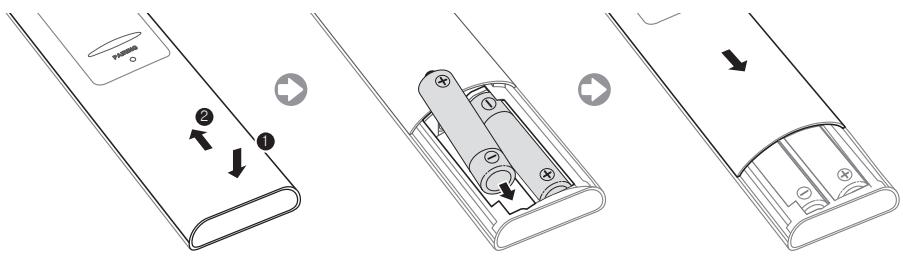 SAMSUNG UE-55ES7000 - Inserimento delle batterie (tip: AA) - 1