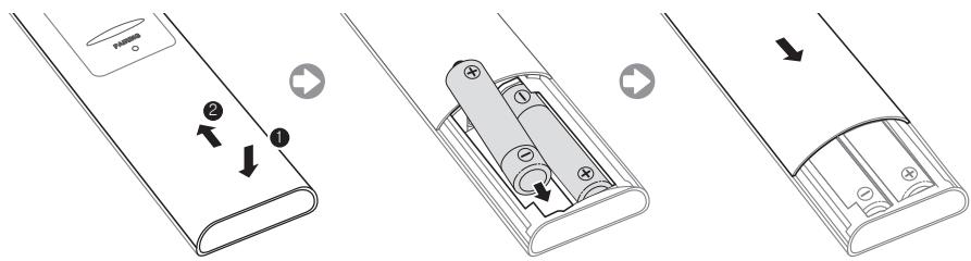 SAMSUNG UE-55ES7000 - Installing batteries (Battery size : AA) - 1