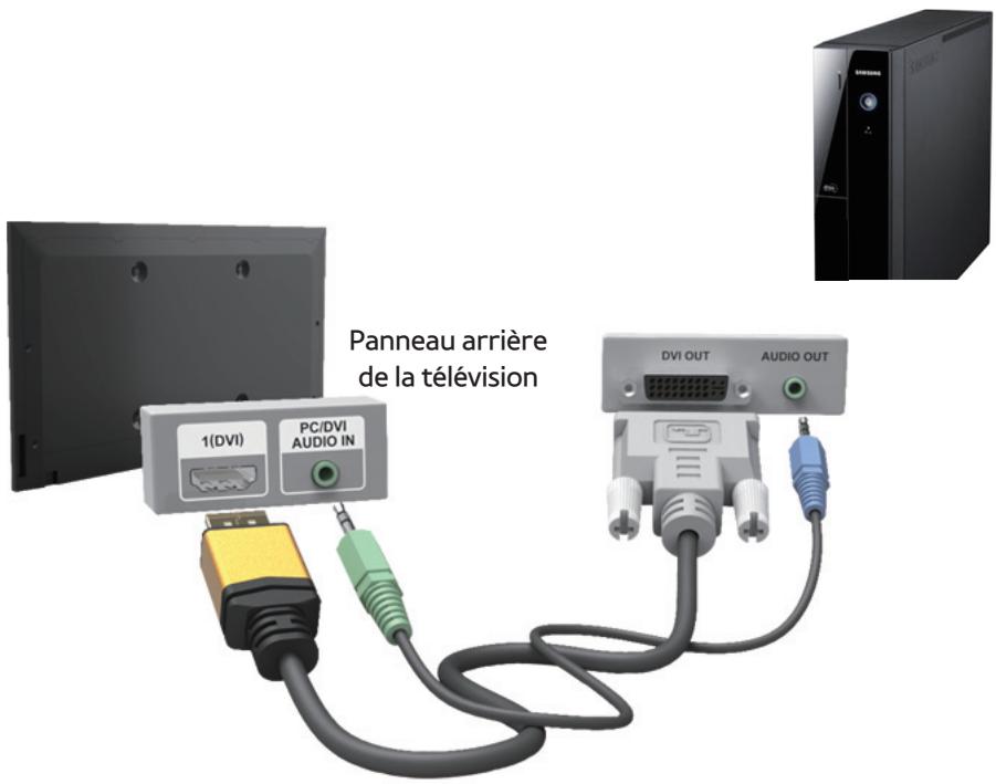 SAMSUNG UE46ES6300SXZF - Utilisation d'un cable HDMI/DVI - 1